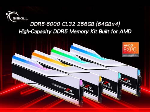 G.Skill brags with the world's first 256 GB DDR5-6000 memory kit
