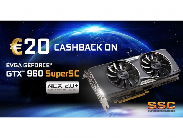 EVGA offers €20 Cashback for GTX 960 SuperSC ACX 2.0+