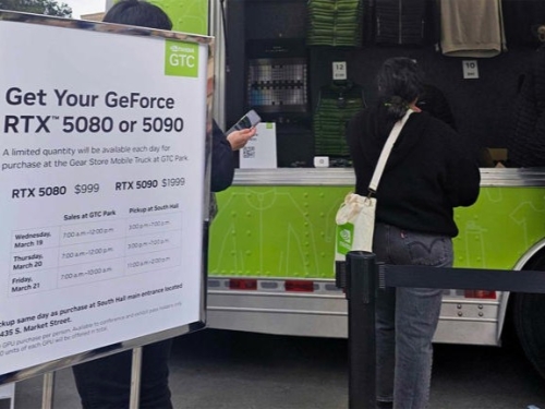 Nvidia flogs RTX 5090s from a food truck