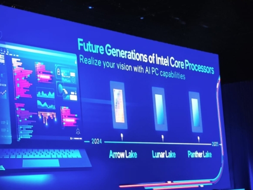 Lunar Lake on Intel 20A shown on the stage